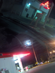 Gas station reflection